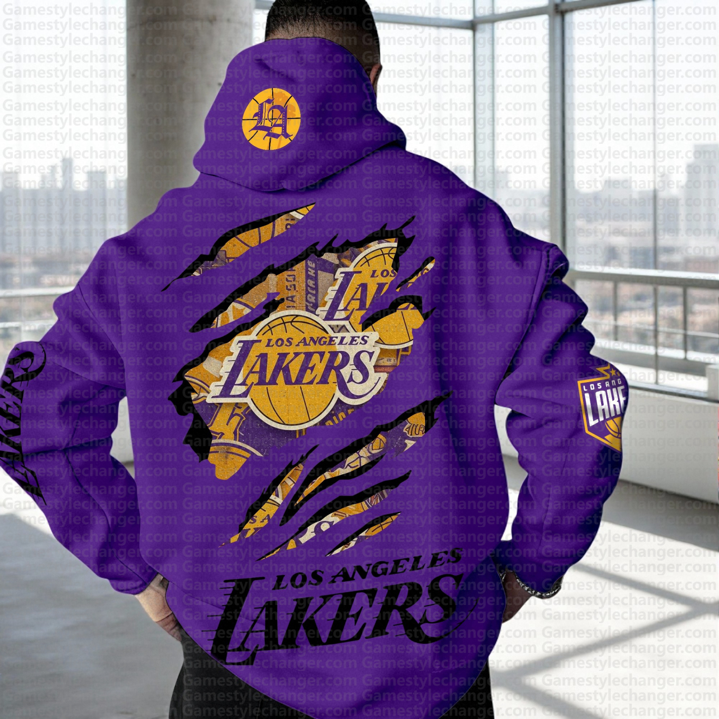 Unisex "NBA" Graphic Streetwear Vintage Plush Hoodie