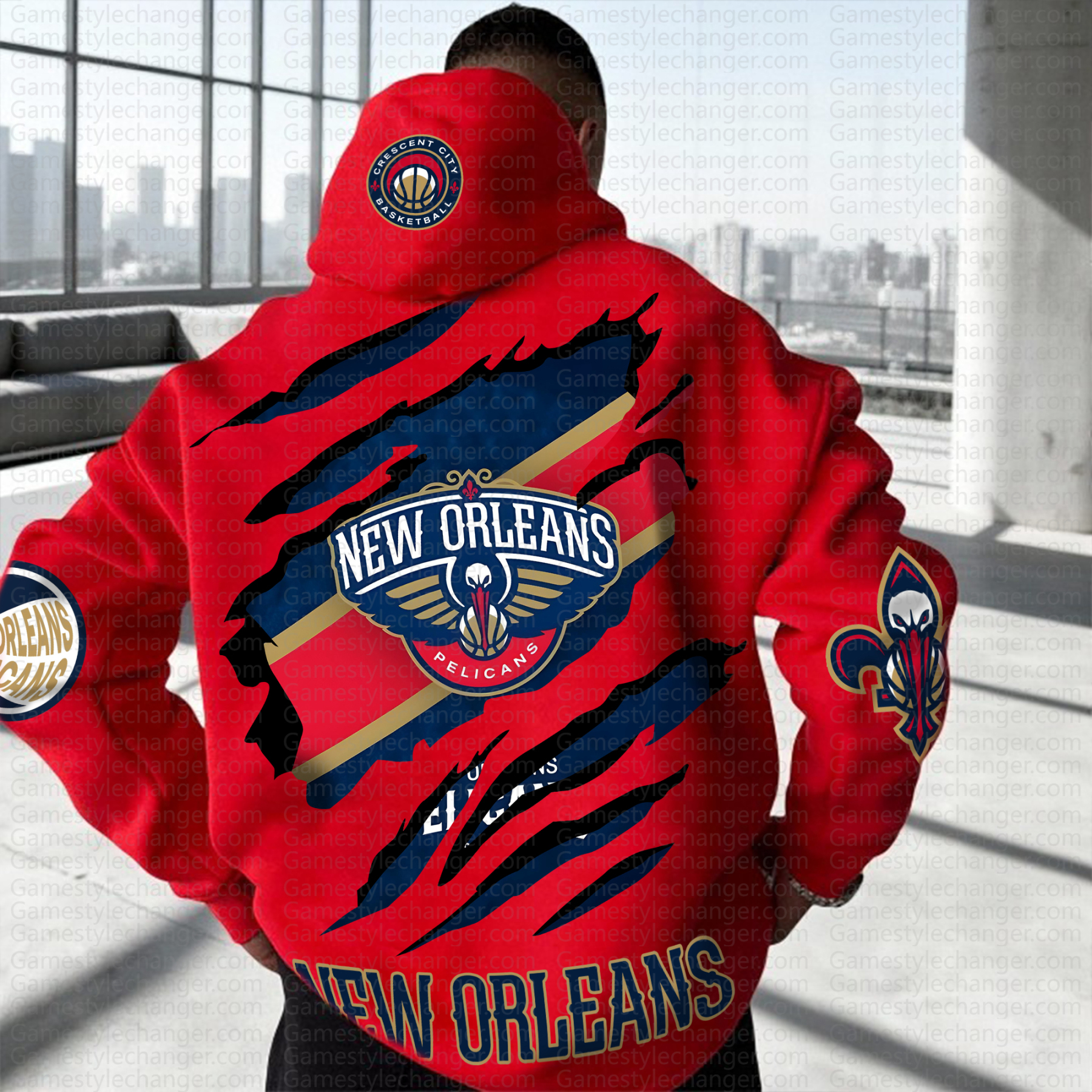 Unisex "NBA" Graphic Streetwear Vintage Plush Hoodie