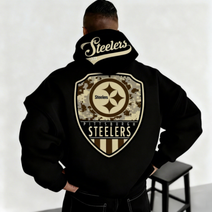 UNISEX RUGBY CHAMPIONSHIP TEAM LOGO PRINT OVERSIZED CASUAL HOODIE