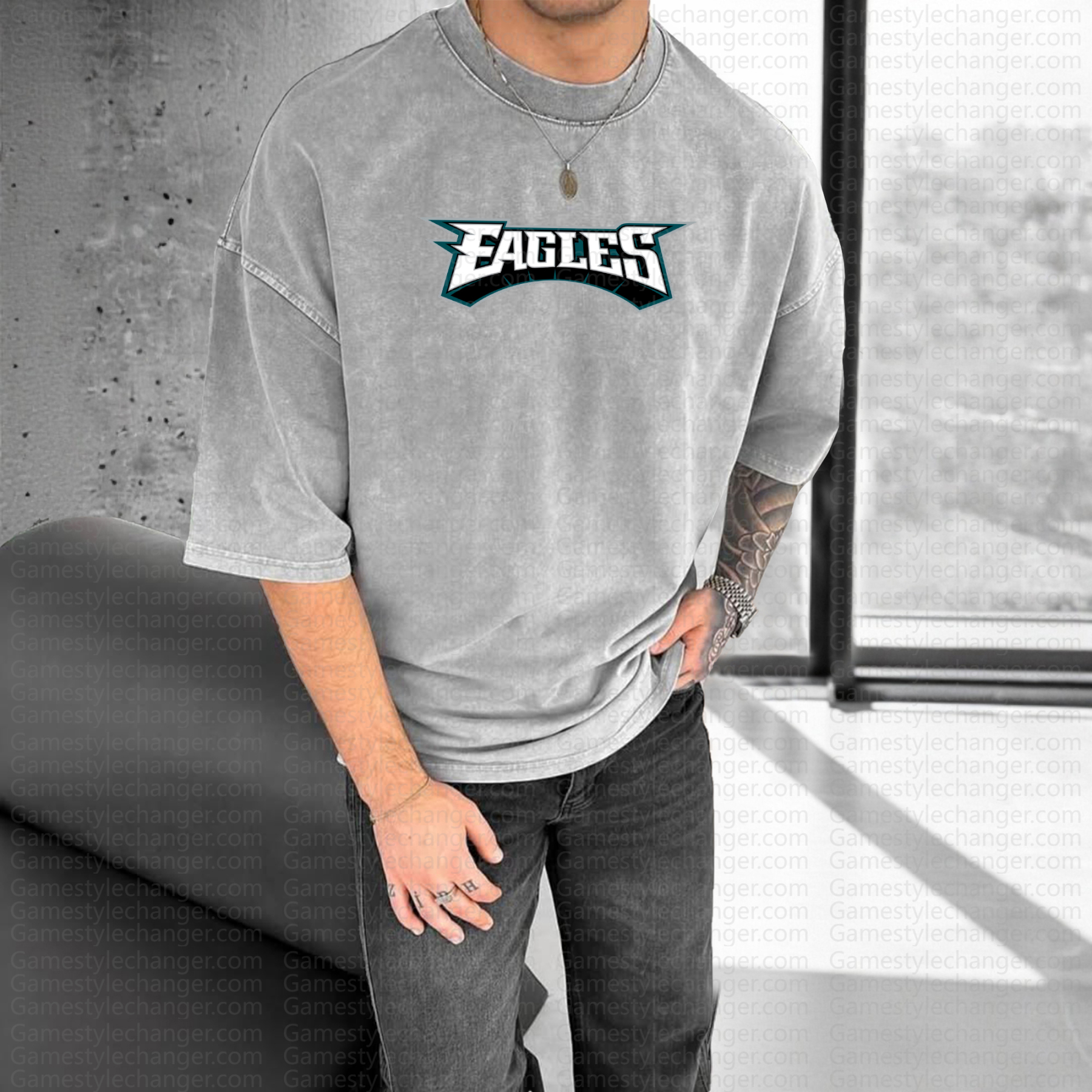 Unisex Anime Style Vintage Washed T-Shirt