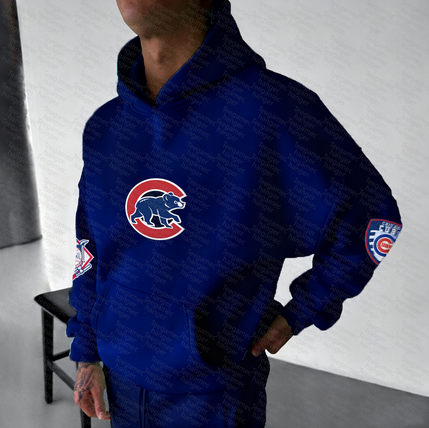 Unisex "Chicago Cubs" Graphic Streetwear Vintage Plush Hoodie
