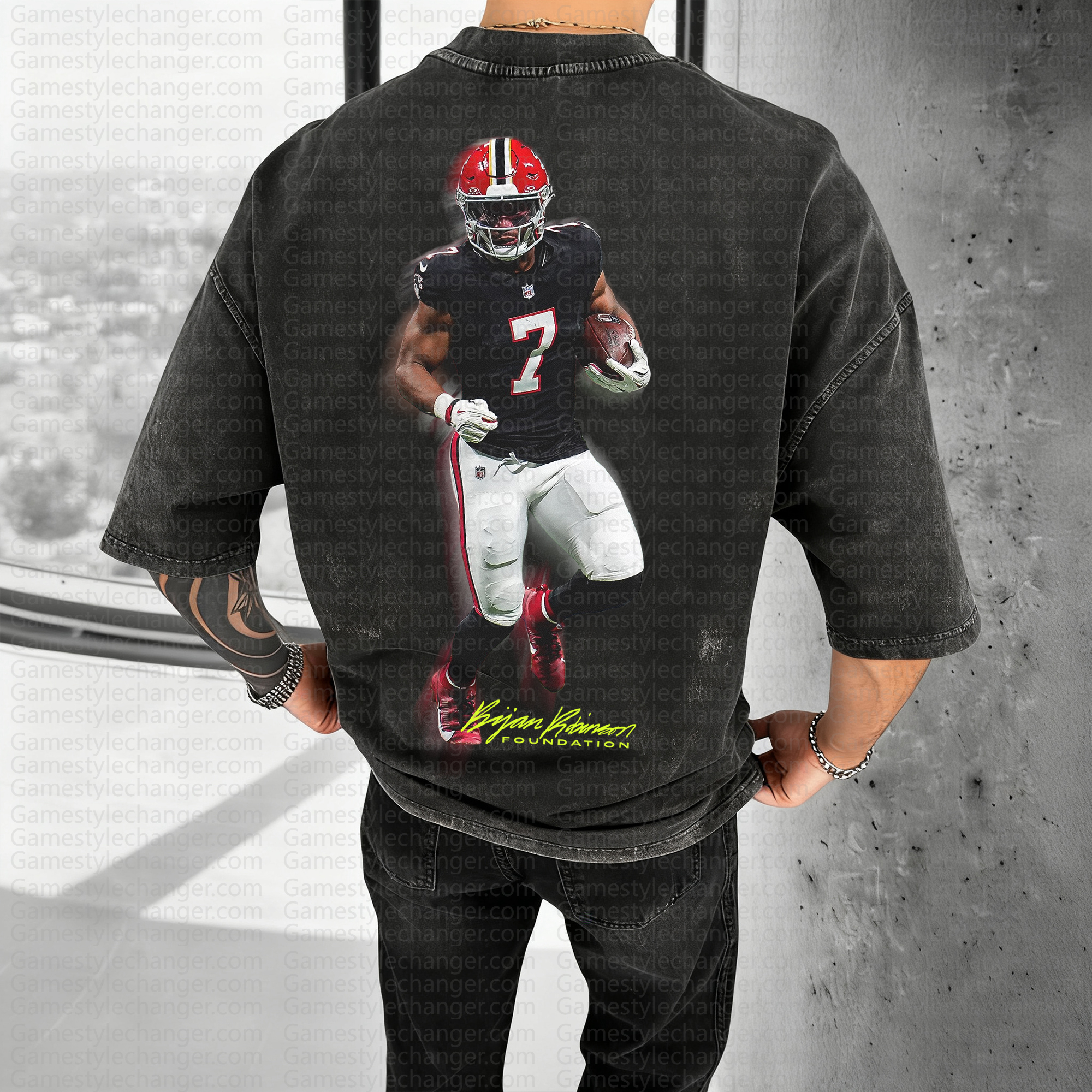 Unisex High Quality Inspired Vintage Washed 3D Direct Injection T-Shirt