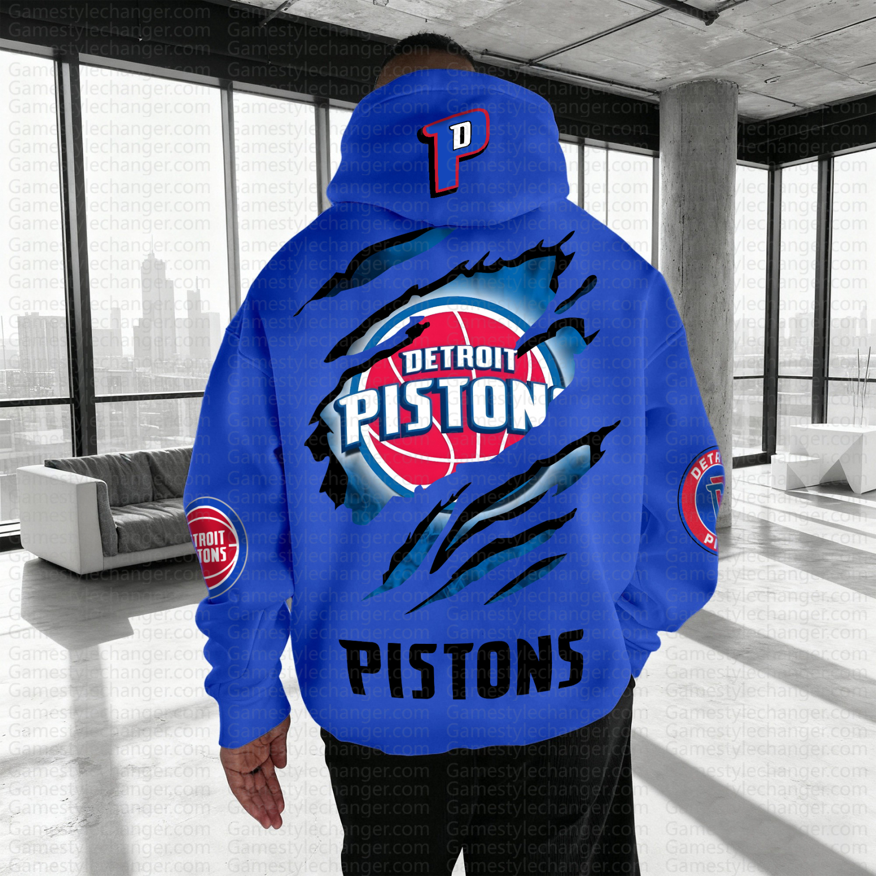 Unisex "NBA" Graphic Streetwear Vintage Plush Hoodie