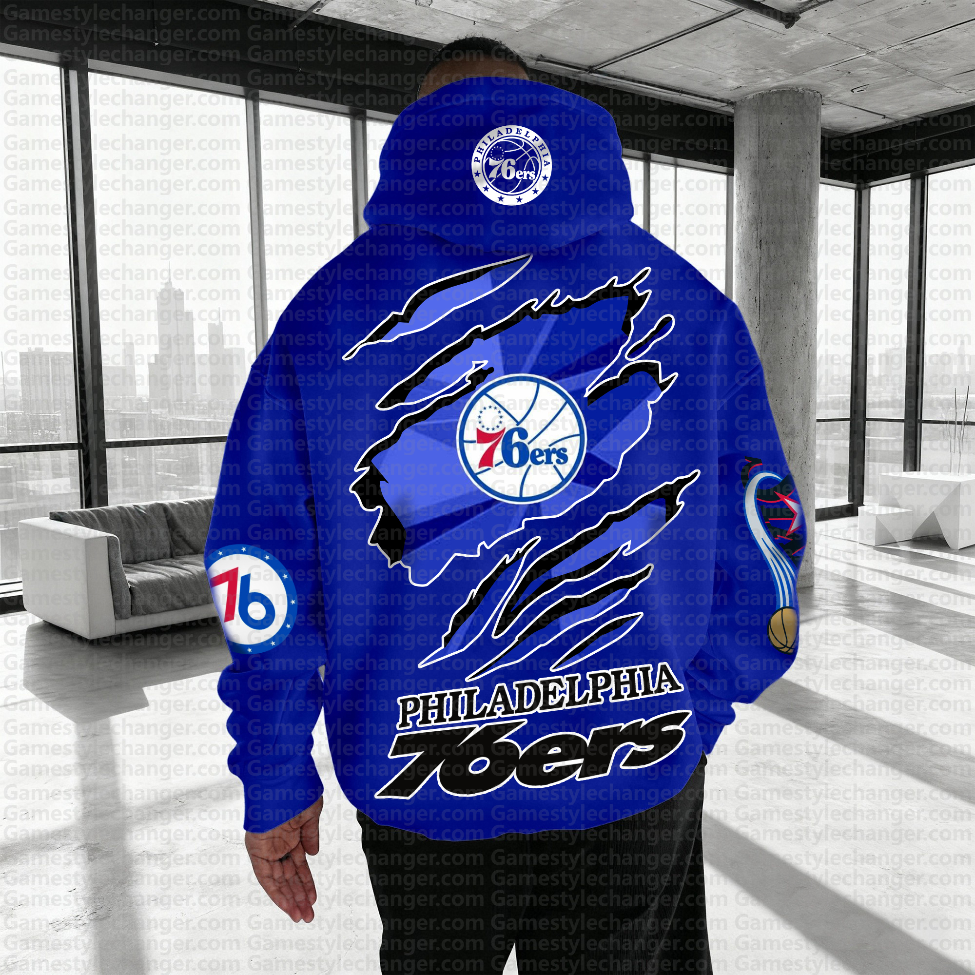 Unisex "NBA" Graphic Streetwear Vintage Plush Hoodie