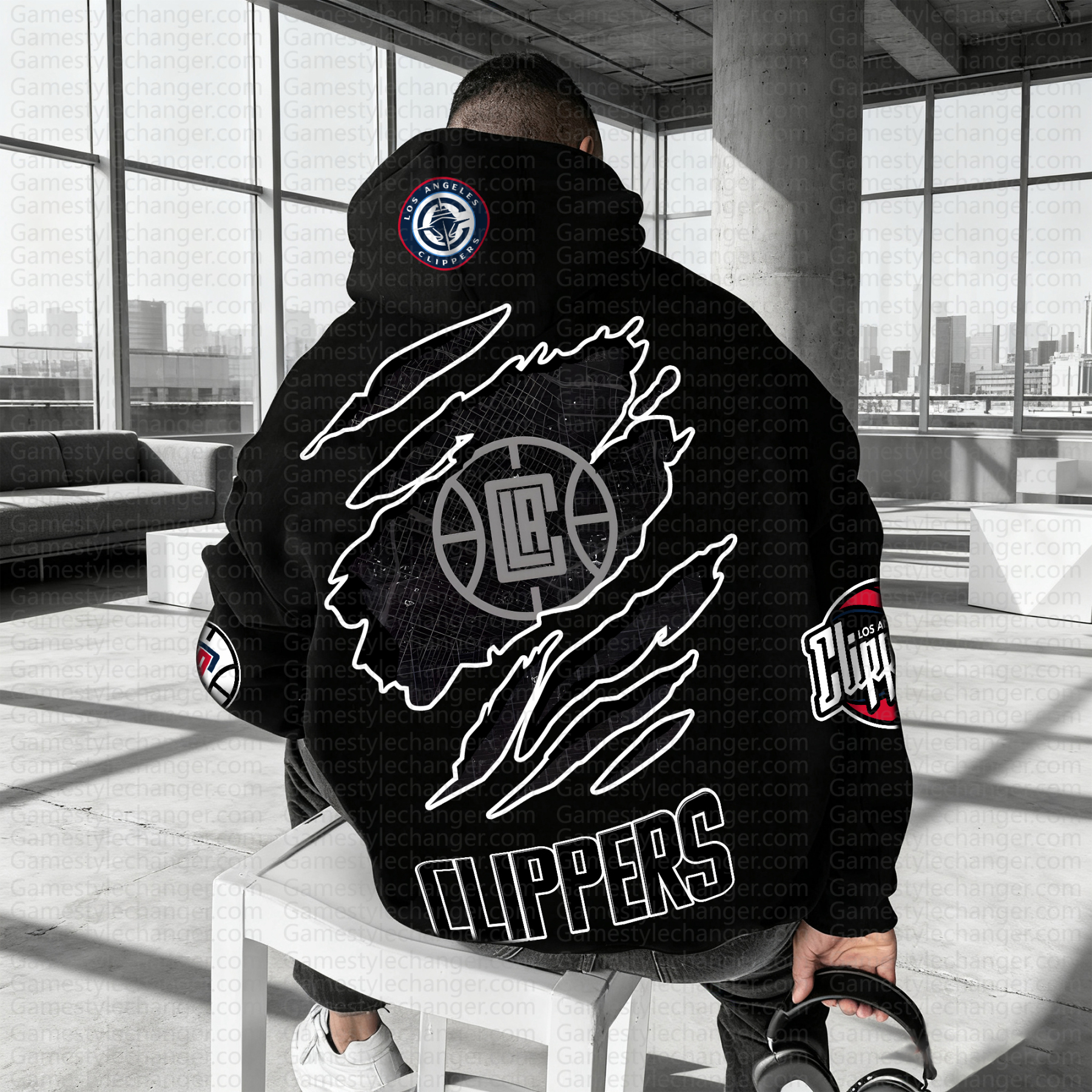 Unisex "NBA" Graphic Streetwear Vintage Plush Hoodie