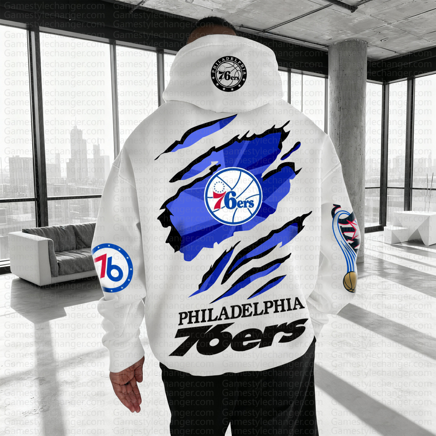 Unisex "NBA" Graphic Streetwear Vintage Plush Hoodie