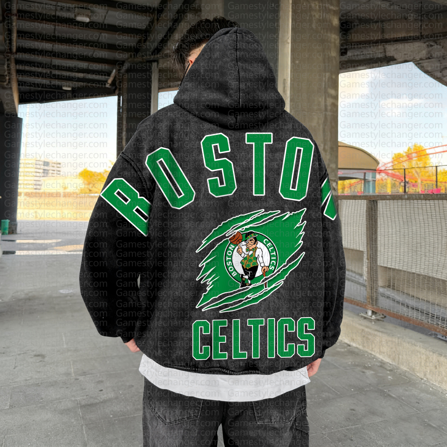 Unisex Graphic Streetwear Vintage Washed Hoodie | NBA