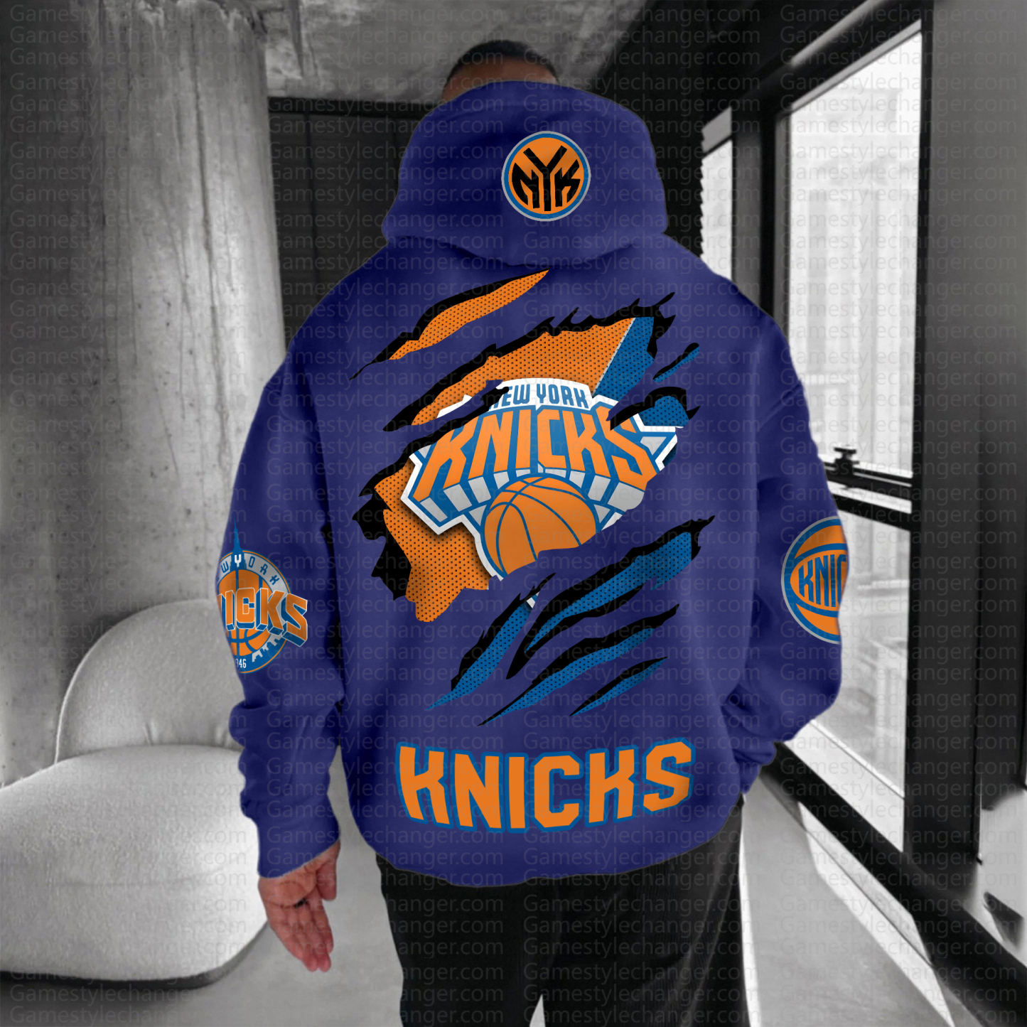 Unisex "NBA" Graphic Streetwear Vintage Plush Hoodie