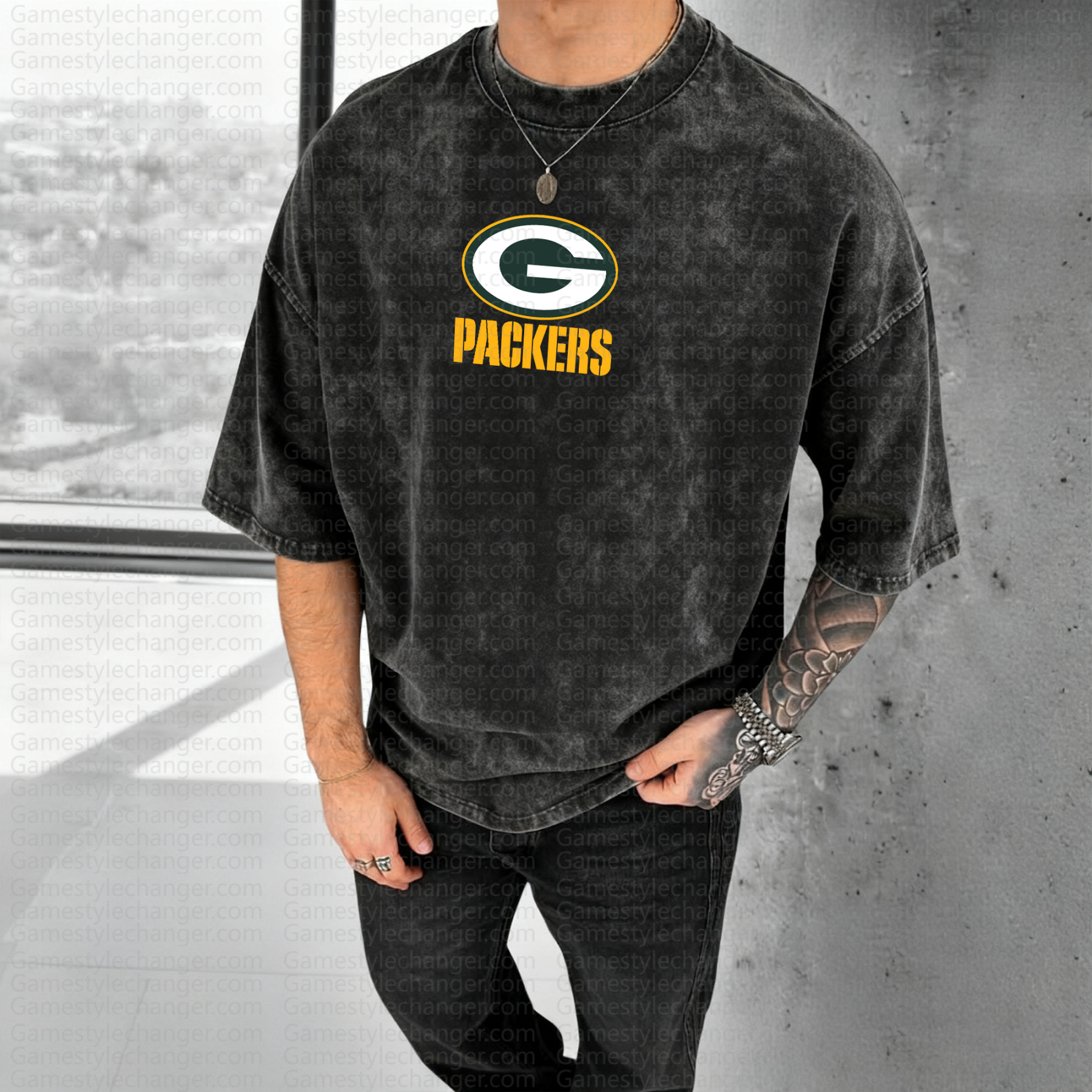 Unisex Anime Style Vintage Washed T-Shirt