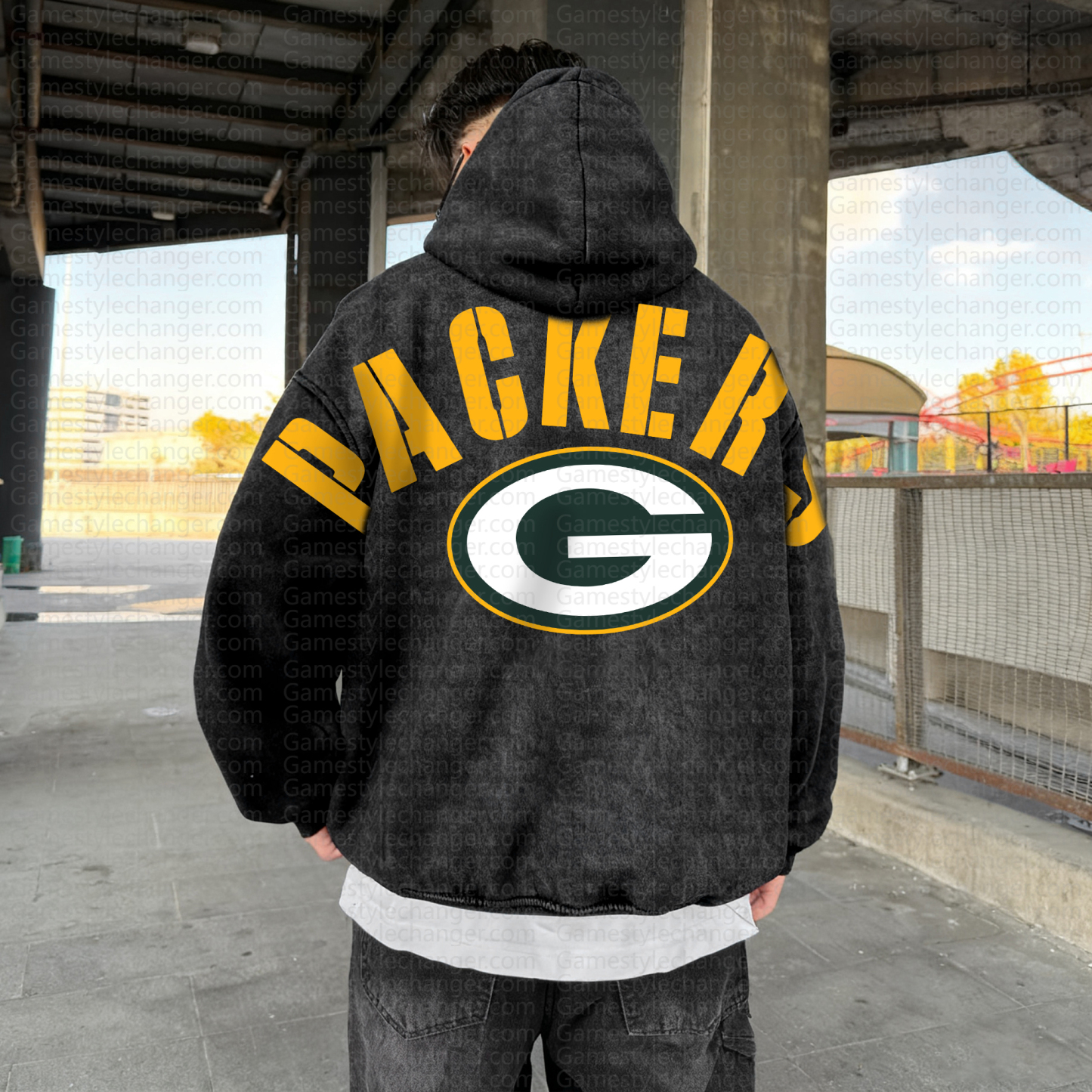 Unisex Graphic Streetwear Vintage Washed Hoodie | NFL