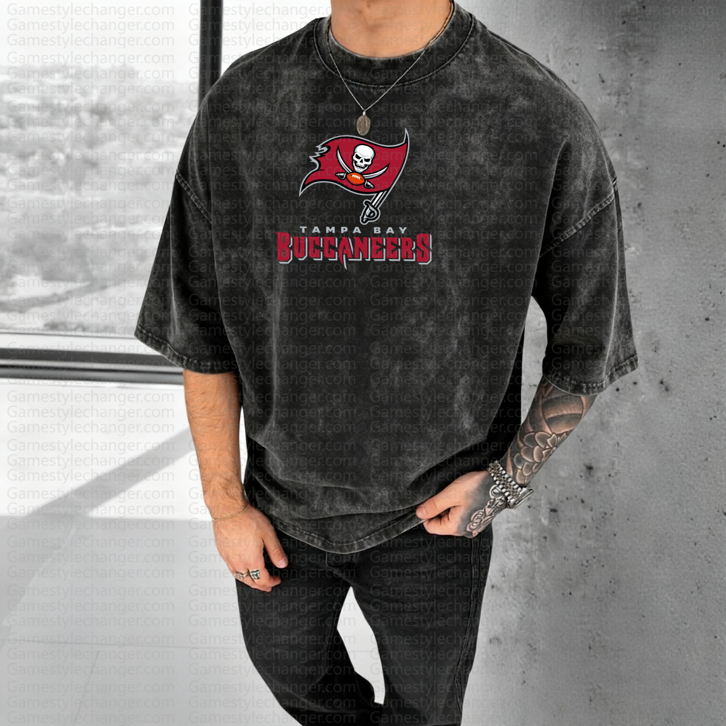 Unisex Anime Style Vintage Washed T-Shirt