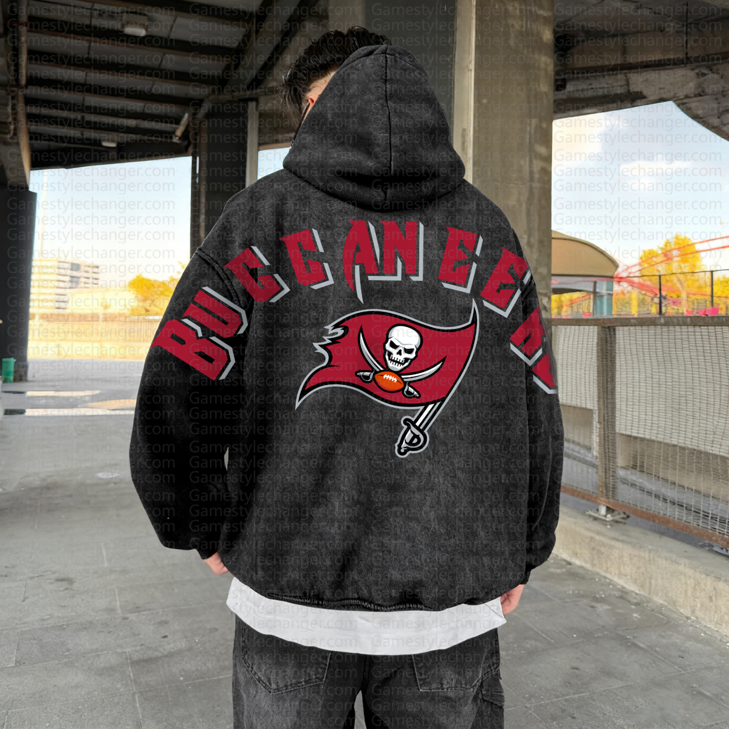 Unisex Graphic Streetwear Vintage Washed Hoodie | NFL