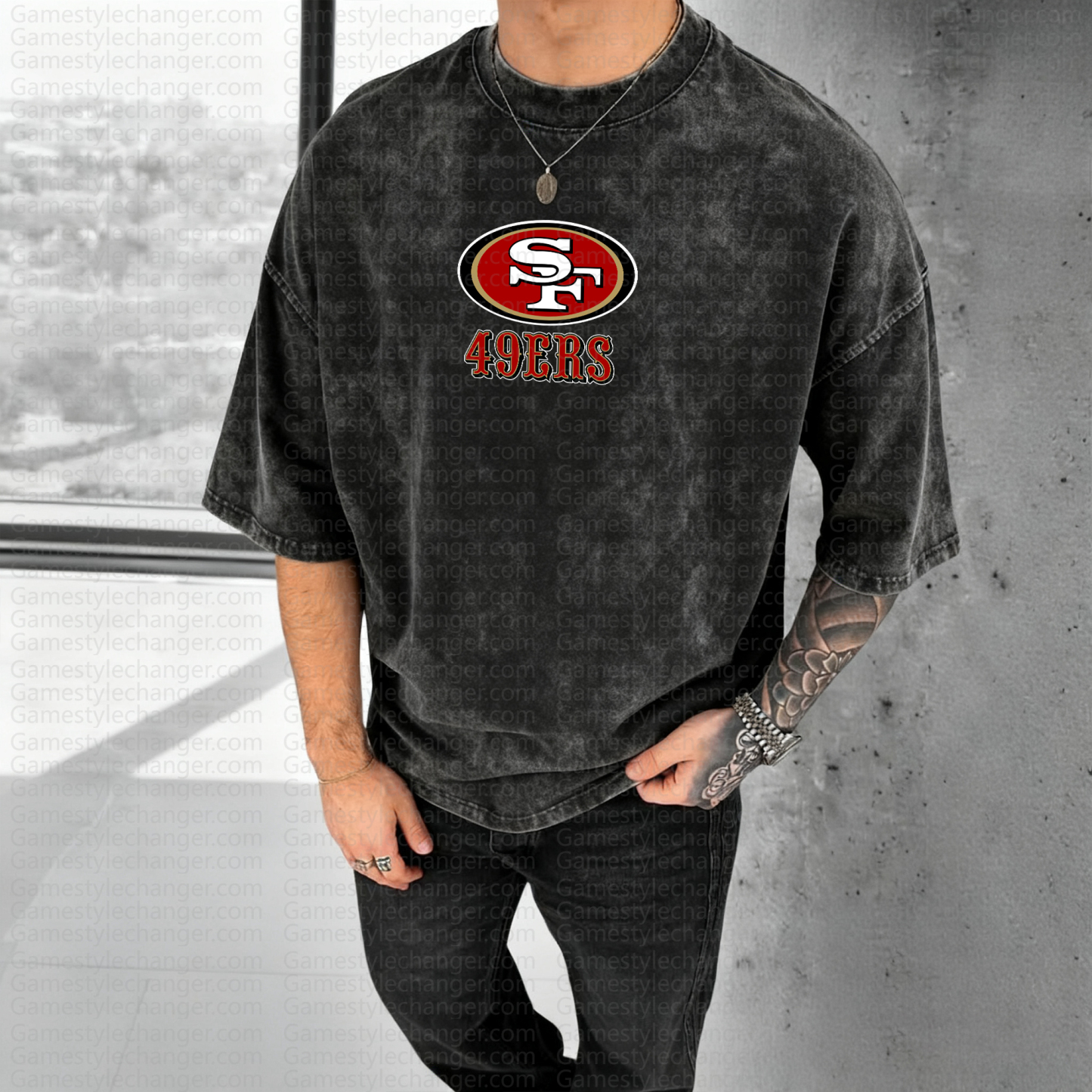 Unisex Anime Style Vintage Washed T-Shirt