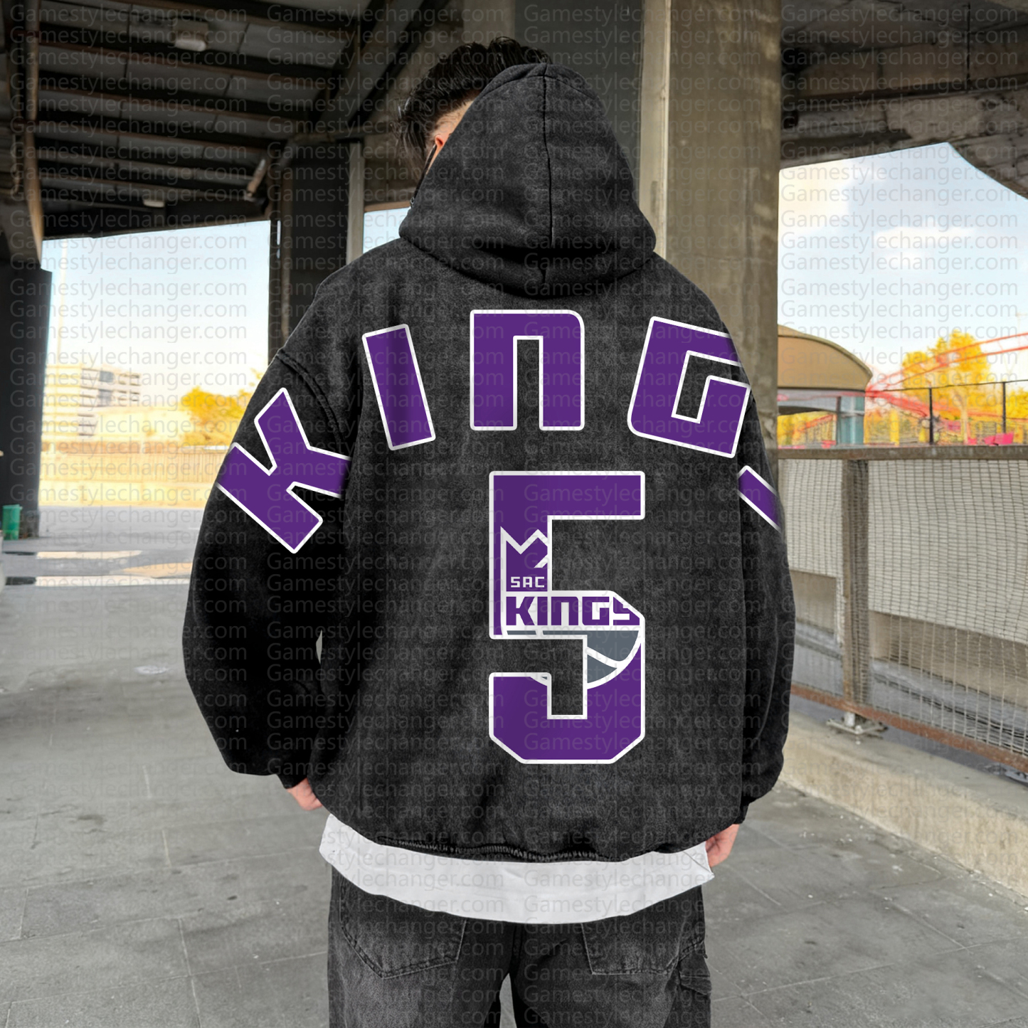 Unisex Graphic Streetwear Vintage Washed Hoodie | NBA