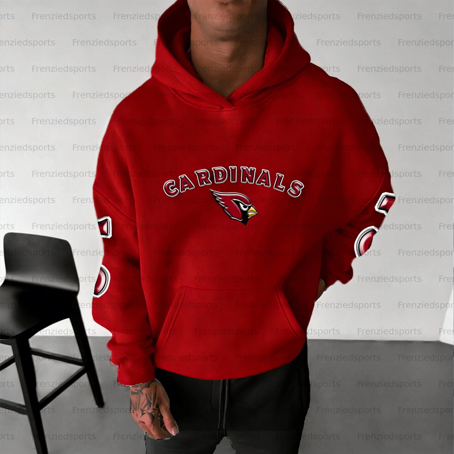 Unisex "Arizona Cardinals" Graphic Streetwear Vintage Plush Hoodie