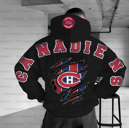 Unisex "Montreal Canadiens" Graphic Streetwear Vintage Plush Hoodie