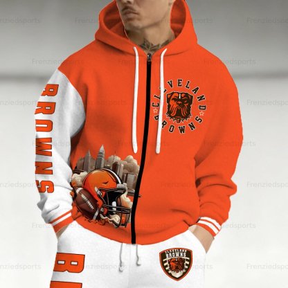 “Cleveland Browns” Zip-up Jacket, Pants and 2-Piece Set