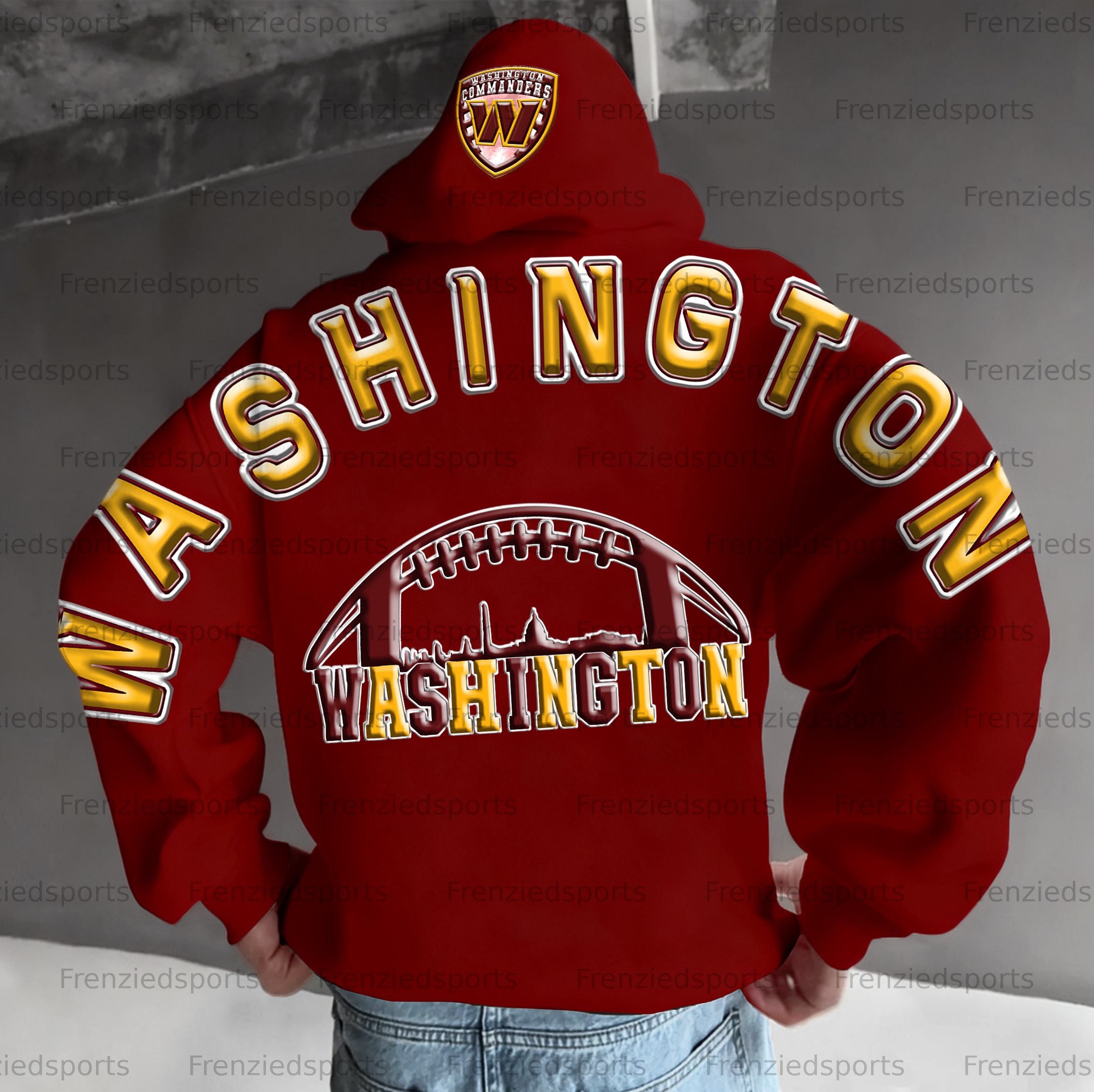 Unisex "Washington Commanders" Graphic Streetwear Vintage Plush Hoodie