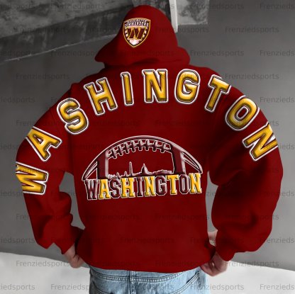 Unisex "Washington Commanders" Graphic Streetwear Vintage Plush Hoodie