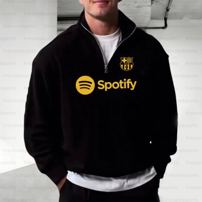 Unisex "UEFA " Graphic Streetwear Vintage  Zip-up Sweatshirt