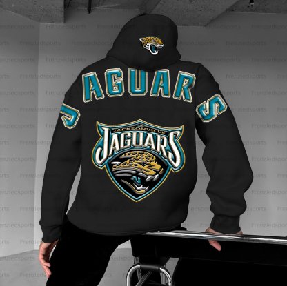 Unisex "Jacksonville Jaguars" Graphic Streetwear Vintage Plush Hoodie