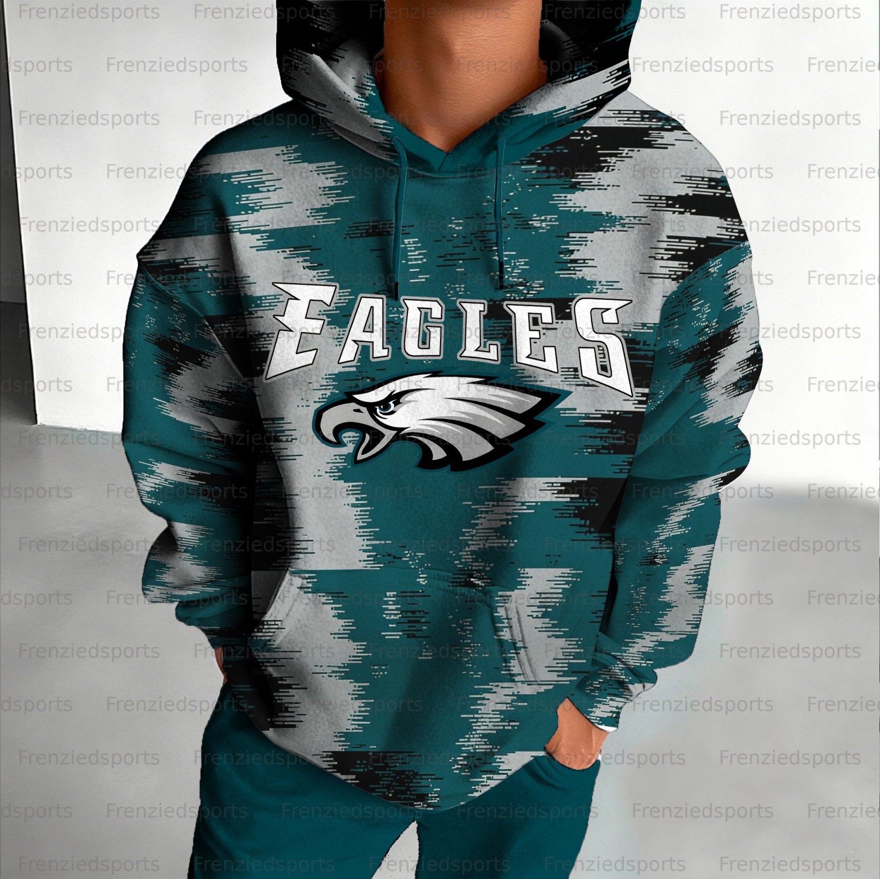Unisex "Philadelphia Eagles" Graphic Streetwear Vintage Plush Hoodie