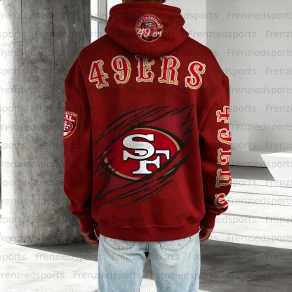 Unisex "San Francisco 49ers" Graphic Streetwear Vintage Plush Hoodie