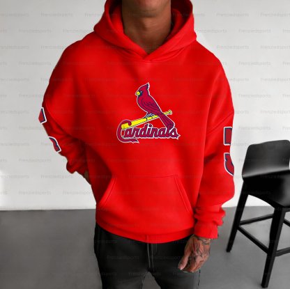Unisex "Saint Louis Cardinals" Graphic Streetwear Vintage Plush Hoodie