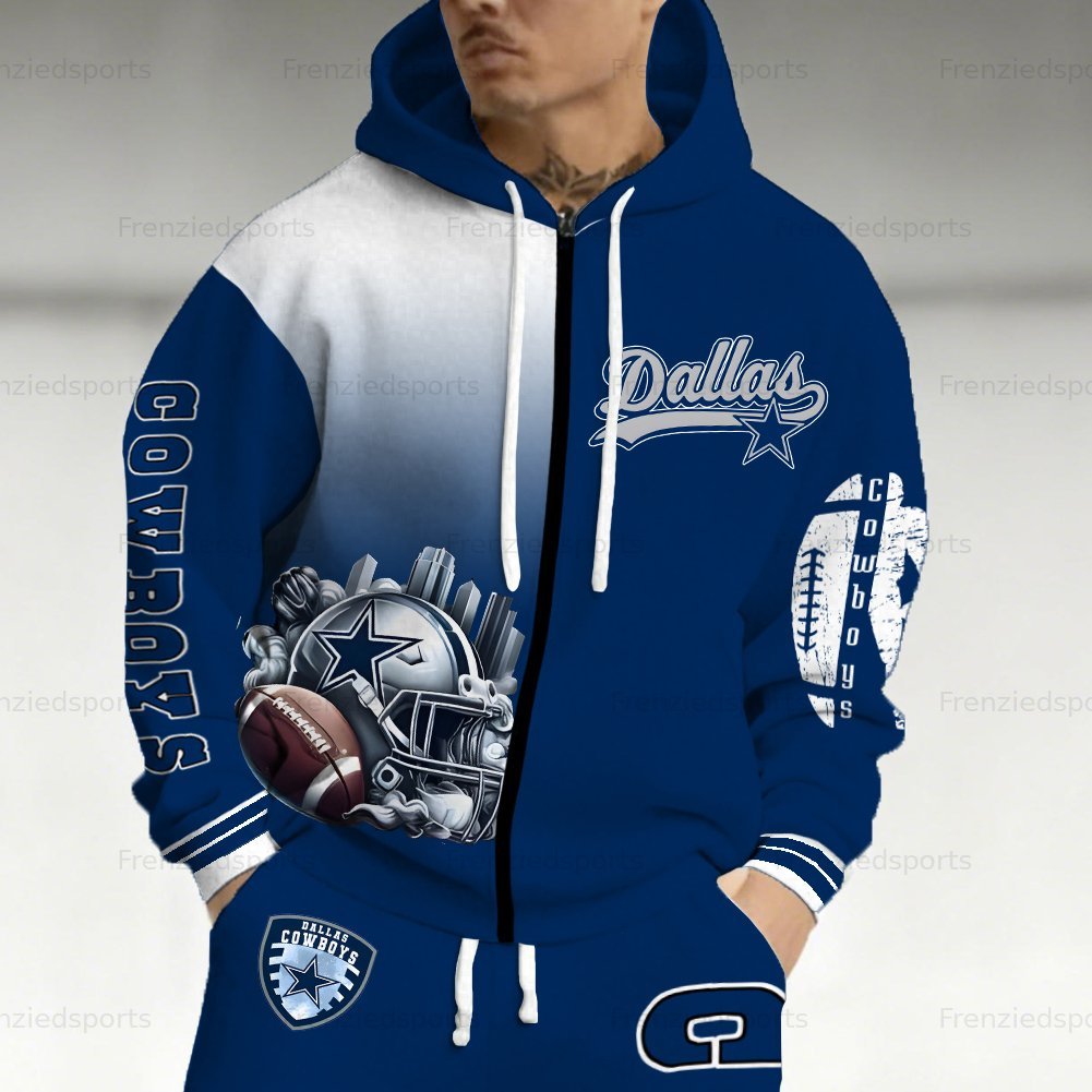“Dallas Cowboys” Zip-up Jacket, Pants and 2-Piece Set