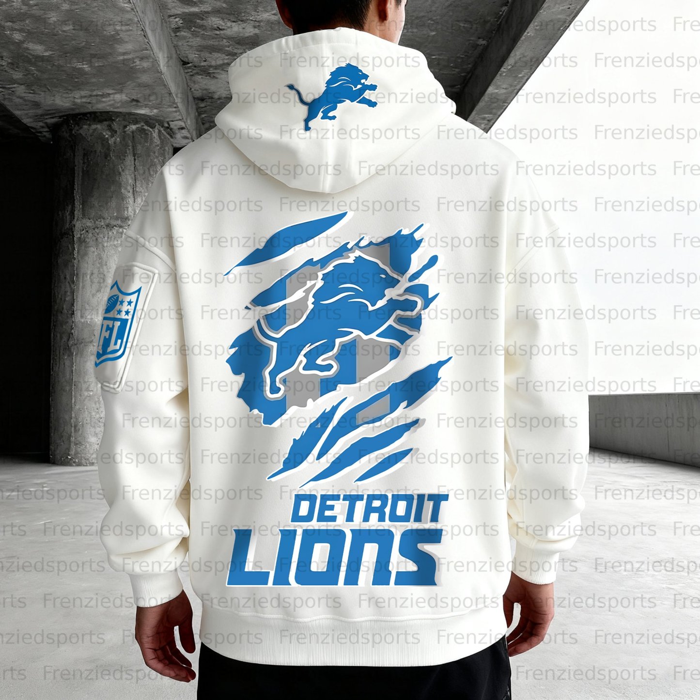 Unisex "Detroit Lions" Graphic Streetwear Vintage Plush Hoodie
