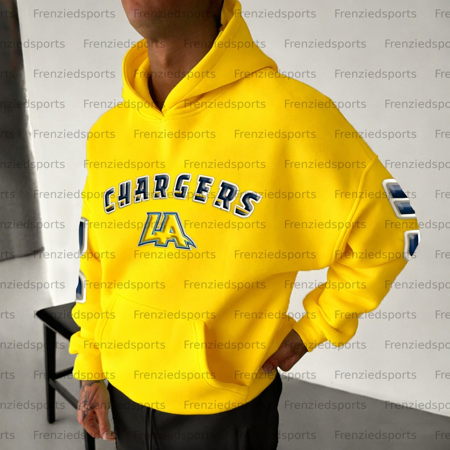 Unisex "Los Angeles Chargers" Graphic Streetwear Vintage Plush Hoodie