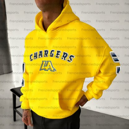 Unisex "Los Angeles Chargers" Graphic Streetwear Vintage Plush Hoodie