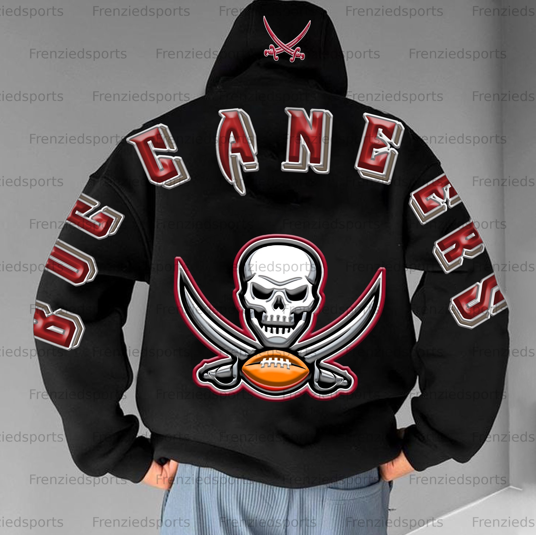 Unisex "Tampa Bay Buccaneers" Graphic Streetwear Vintage Plush Hoodie