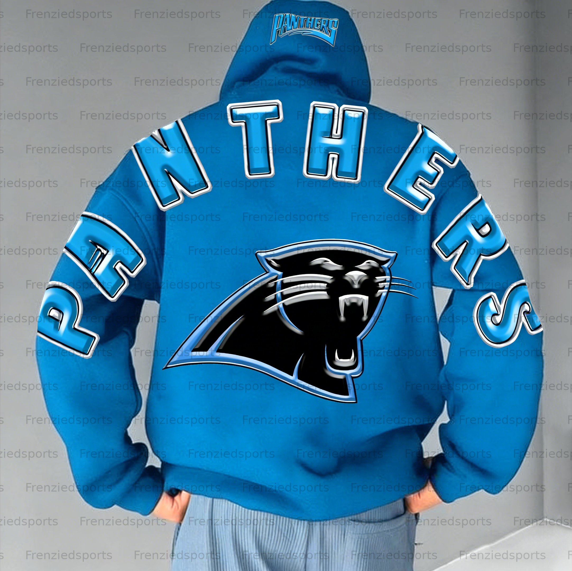 Unisex "Carolina Panthers" Graphic Streetwear Vintage Plush Hoodie
