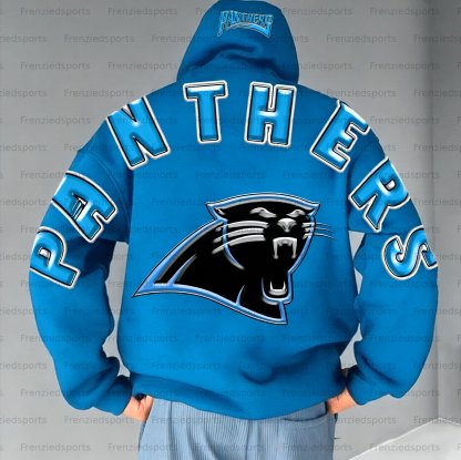 Unisex "Carolina Panthers" Graphic Streetwear Vintage Plush Hoodie