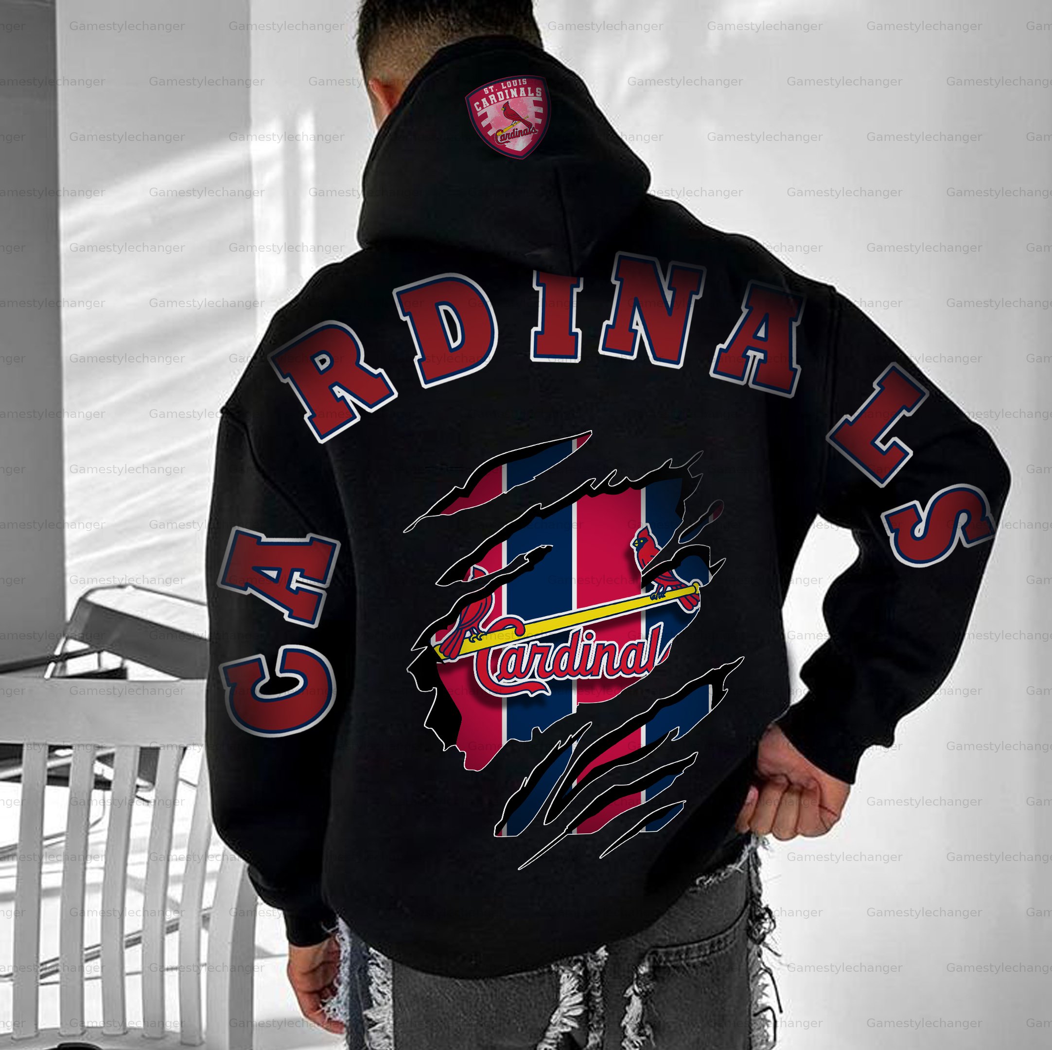 Unisex "Saint Louis Cardinals" Graphic Streetwear Vintage Plush Hoodie