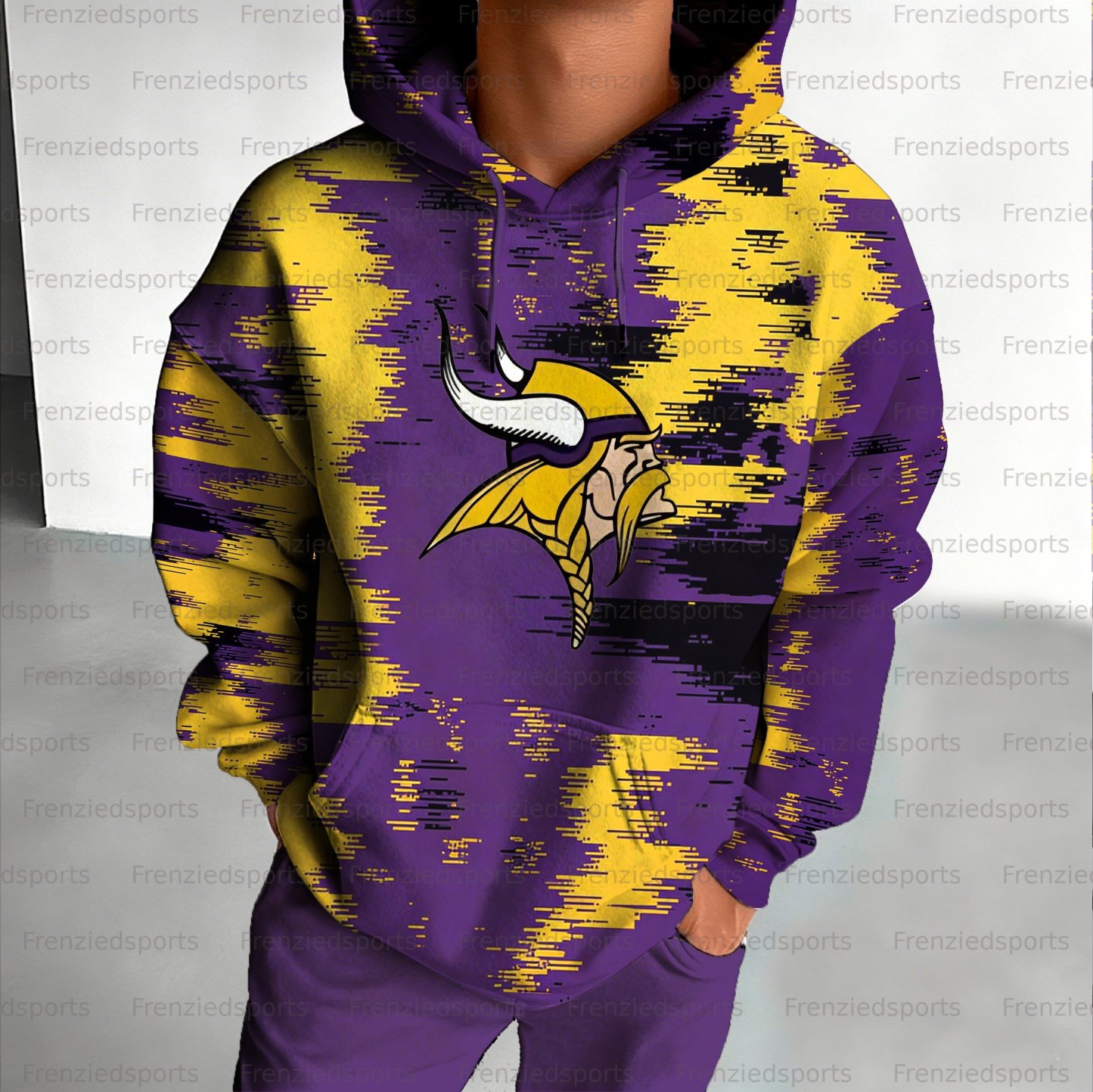 Unisex "Minnesota Vikings" Graphic Streetwear Vintage Plush Hoodie