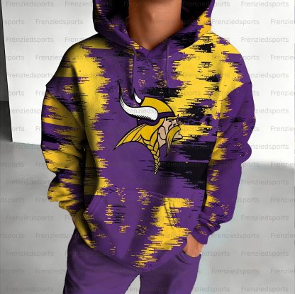 Unisex "Minnesota Vikings" Graphic Streetwear Vintage Plush Hoodie