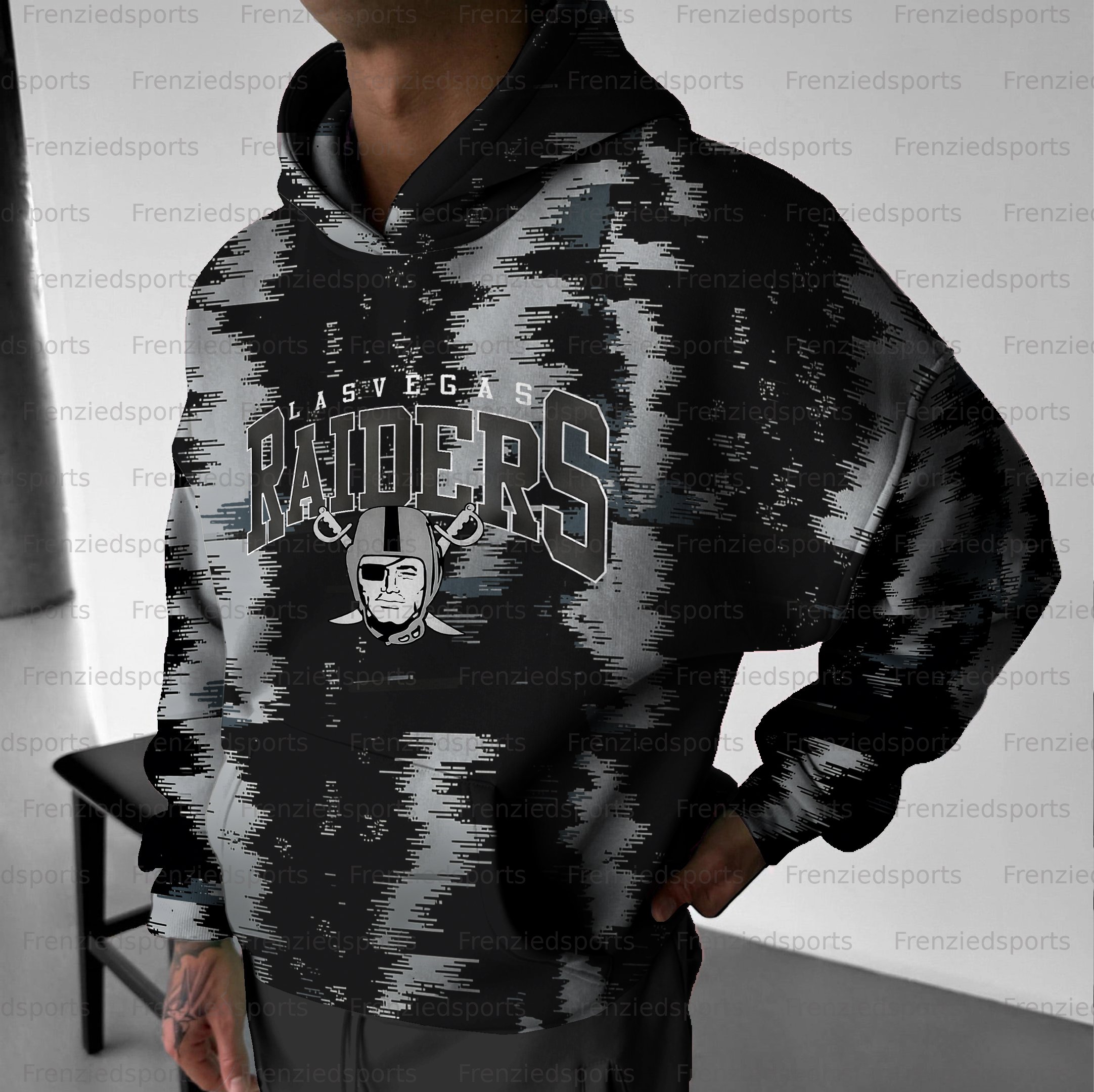 Unisex "Las Vegas Raiders" Graphic Streetwear Vintage Plush Hoodie