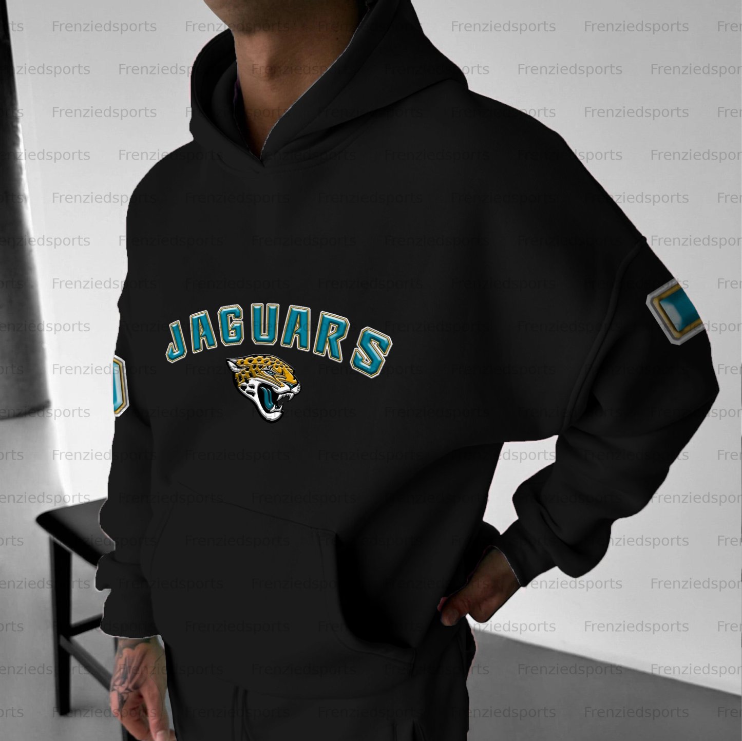 Unisex "Jacksonville Jaguars" Graphic Streetwear Vintage Plush Hoodie