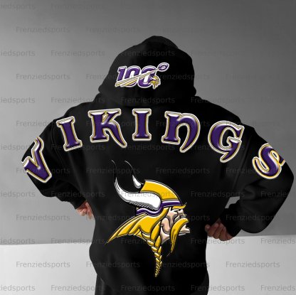 Unisex "Minnesota Vikings" Graphic Streetwear Vintage Plush Hoodie