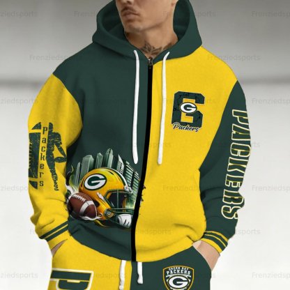 “Green Bay Packers” Zip-up Jacket, Pants and 2-Piece Set