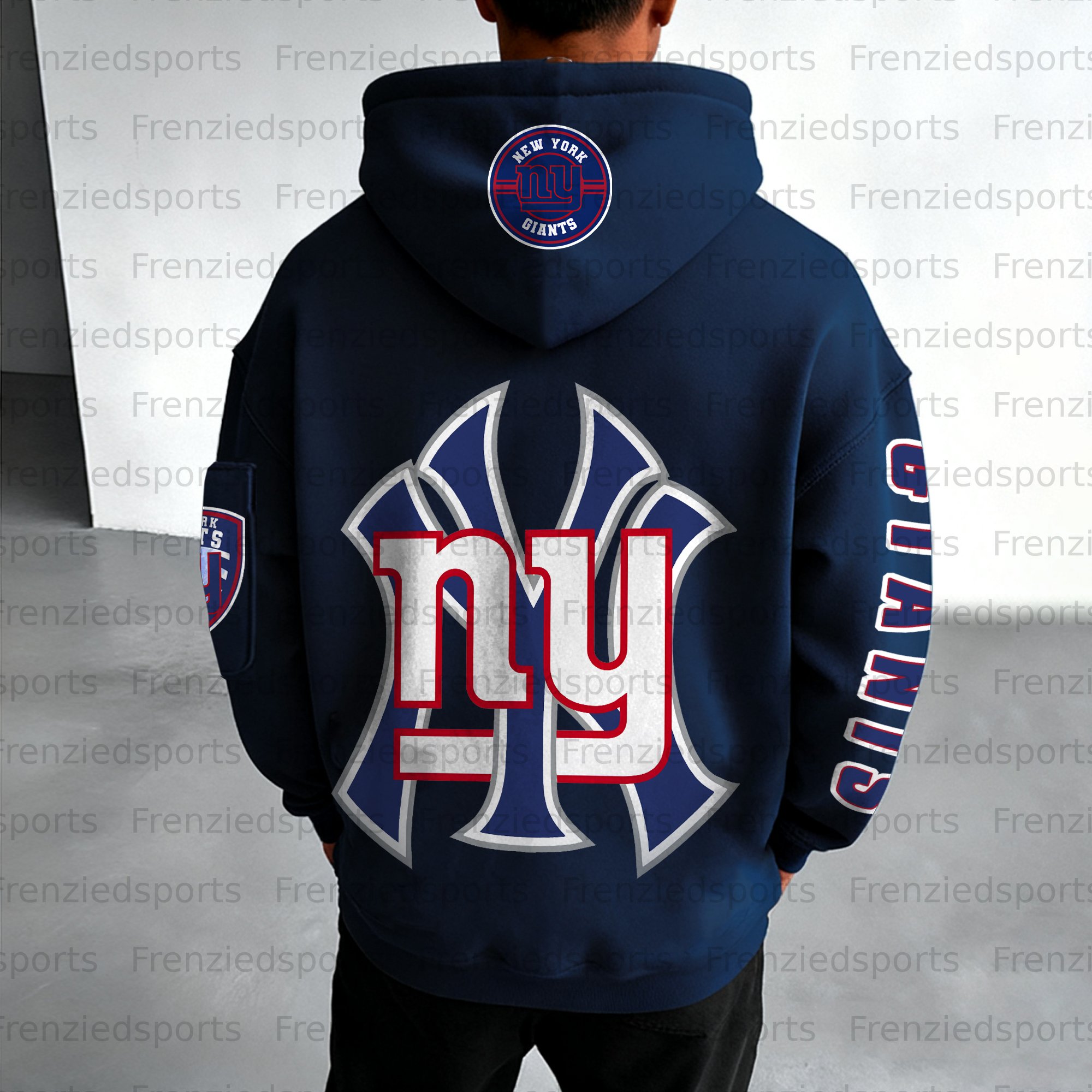 Unisex "New York Giants" Graphic Streetwear Vintage Plush Hoodie