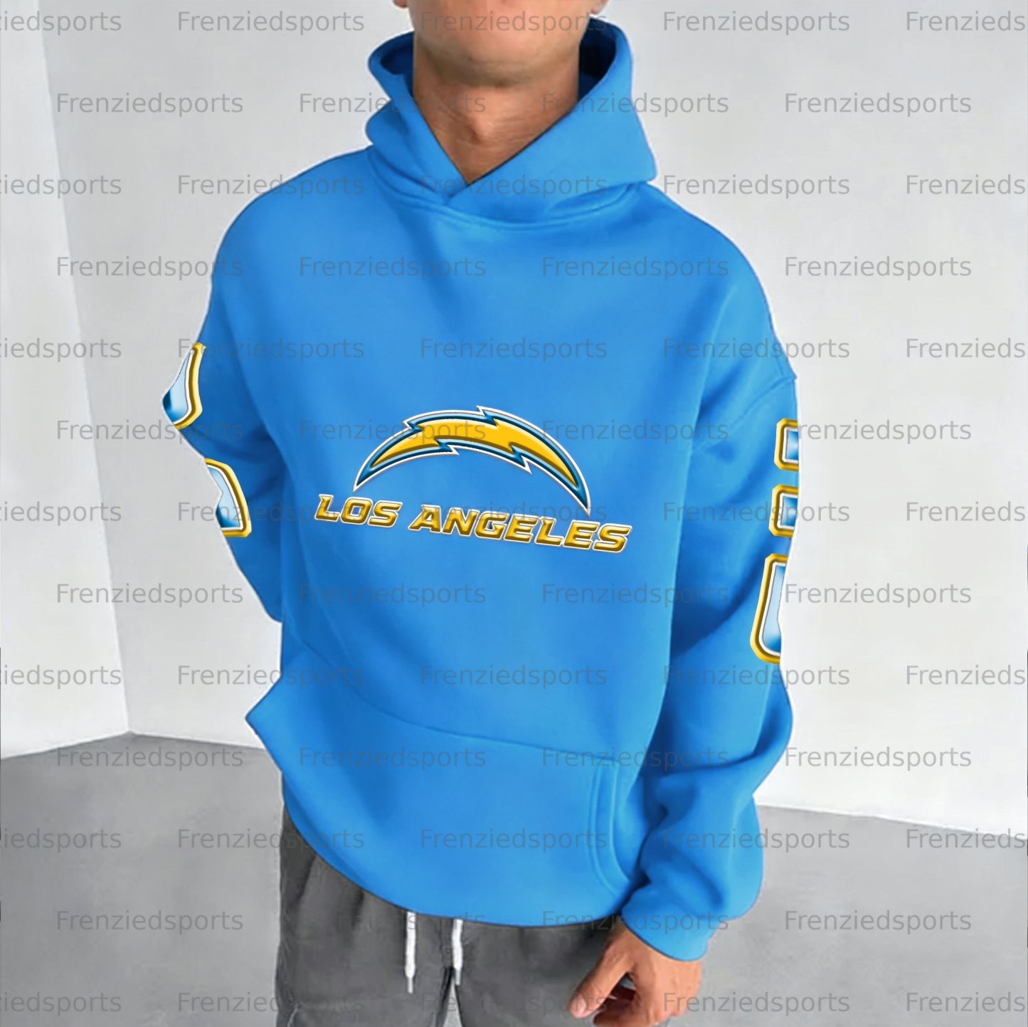 Unisex "Los Angeles Chargers" Graphic Streetwear Vintage Plush Hoodie