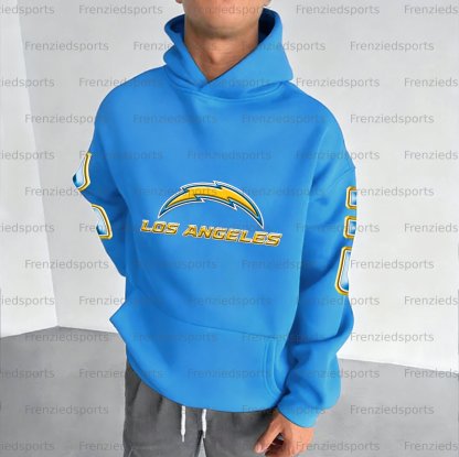 Unisex "Los Angeles Chargers" Graphic Streetwear Vintage Plush Hoodie