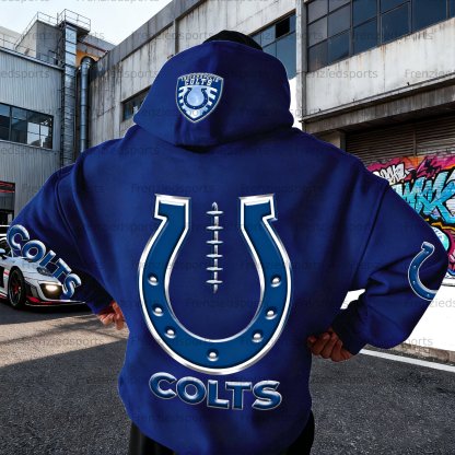 Unisex "Indianapolis Colts" Graphic Streetwear Vintage Plush Hoodie