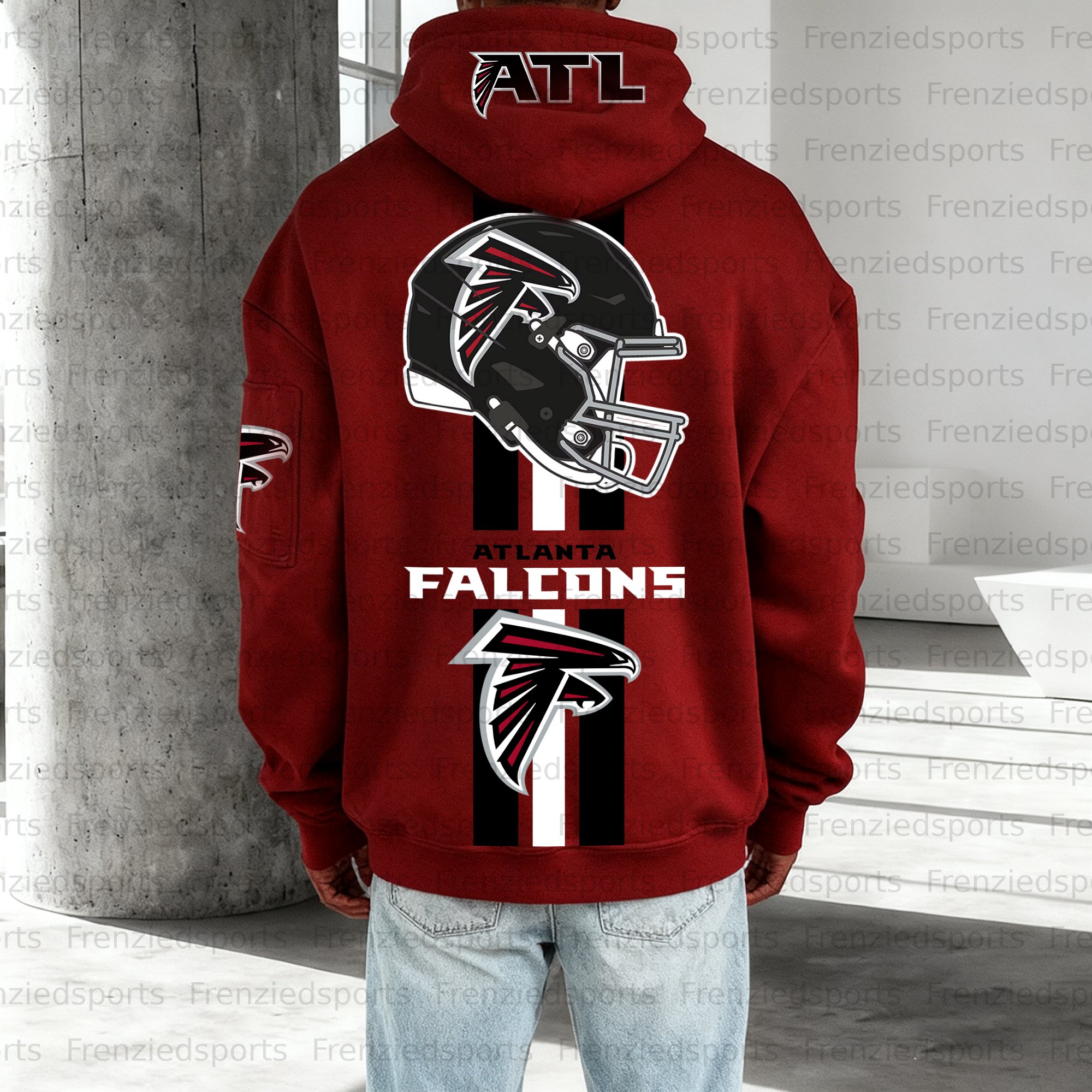 Unisex "Atlanta Falcons" Graphic Streetwear Vintage Plush Hoodie
