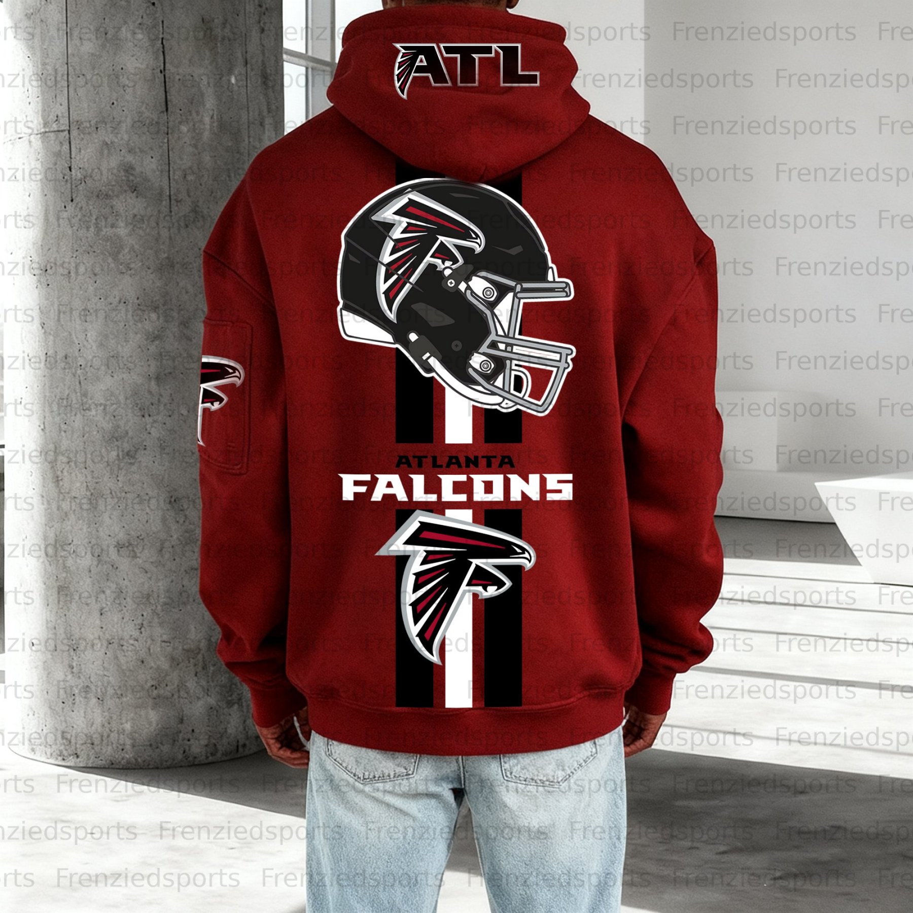 Unisex "Atlanta Falcons" Graphic Streetwear Vintage Plush Hoodie