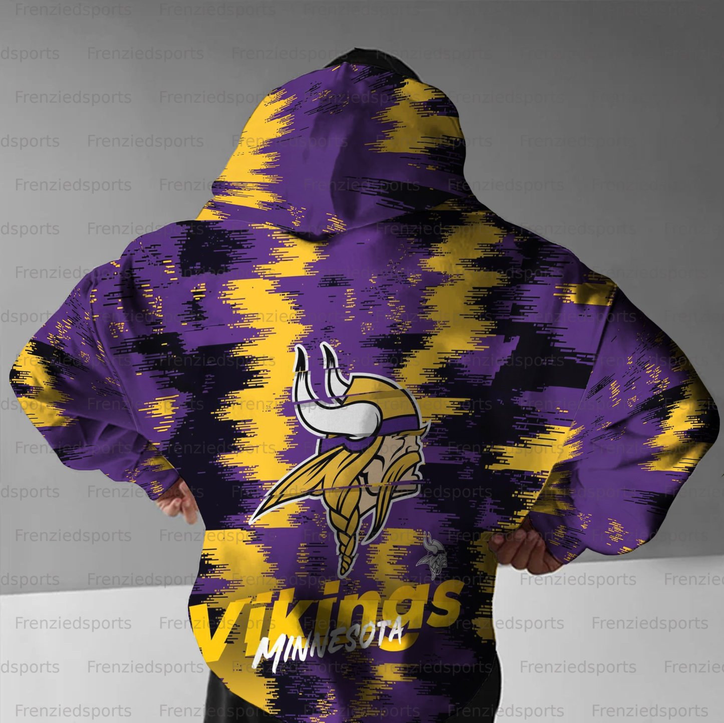 Unisex "Minnesota Vikings" Graphic Streetwear Vintage Plush Hoodie