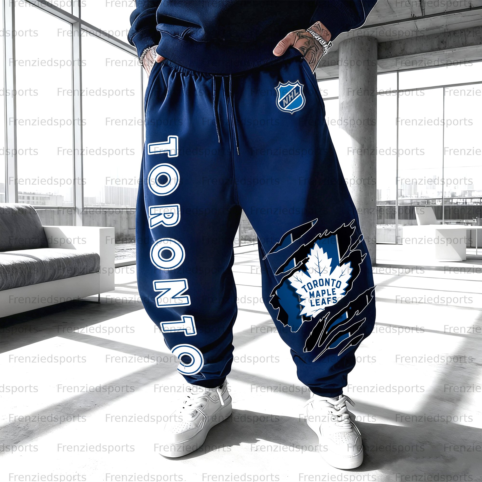 Unisex  “Toronto Maple Leafs” Casual Anime Streetwear Pant